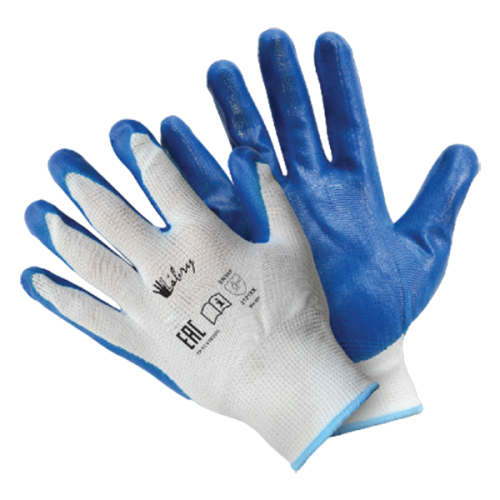 Перчатки полиэстеровые, нитриловое покрытие, Libry_