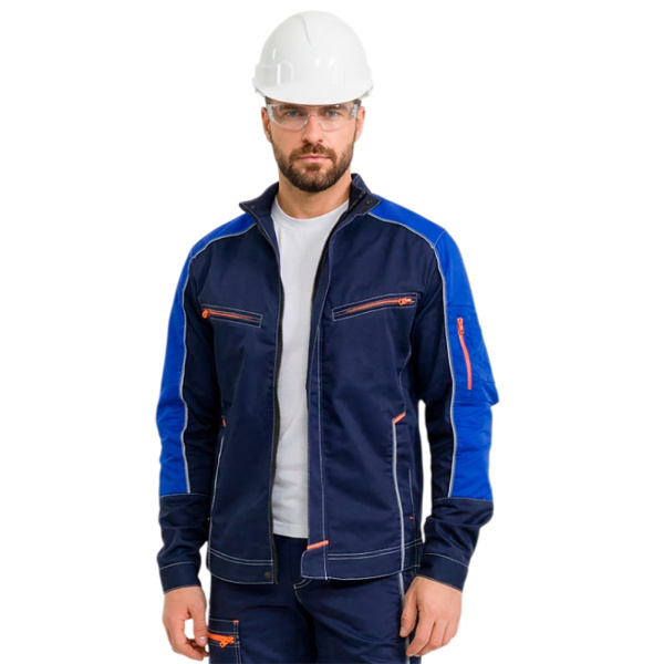 Куртка рабочая мужская летняя RONTA KR208 т.синий_лазурный(3)