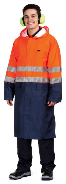 Плащ влагозащитный Neva 003_12 сигнальный т.синий_флуоресцентный оранж