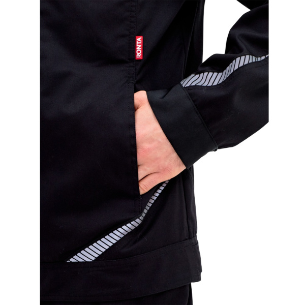 Куртка рабочая мужская летняя RONTA KR271 черная, арт КОС271.2(КР)(8)