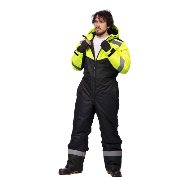 Комбинезон зимний АЛЬПИК черный  лимонный(4)