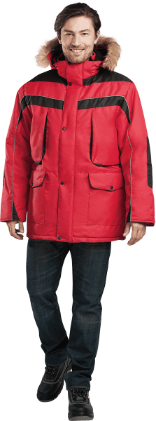 Куртка рабочая зимняя ДИКСОН, красный-чёрный