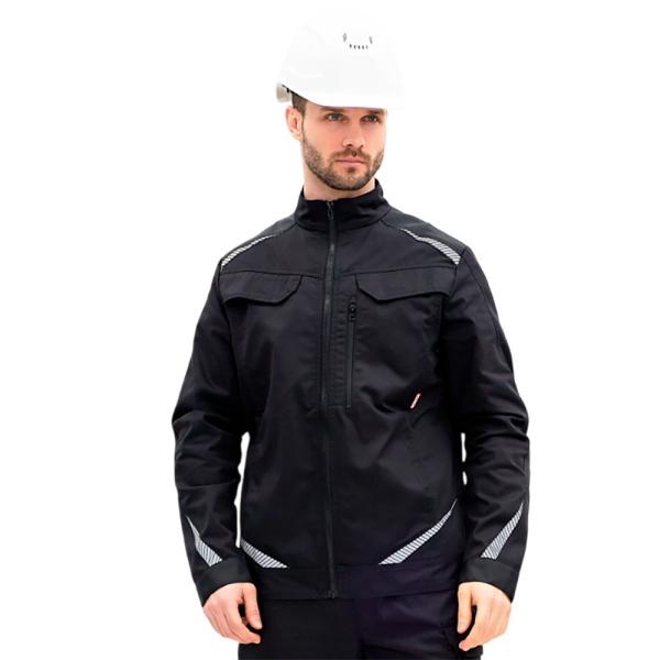Куртка рабочая мужская летняя RONTA KR271 черная, арт КОС271.2(КР)(1)