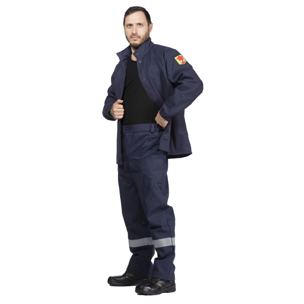 Костюм сварщика Феррит 2 класса защиты с полимерным покрытием, синий (4)
