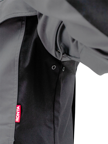 Куртка рабочая мужская летняя RONTA KR271 черная  т.серый_КОС271.1(КР)(5)