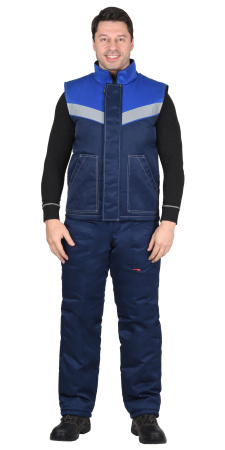 Жилет СИРИУС-НАВИГАТОР зимний синий с васильковым