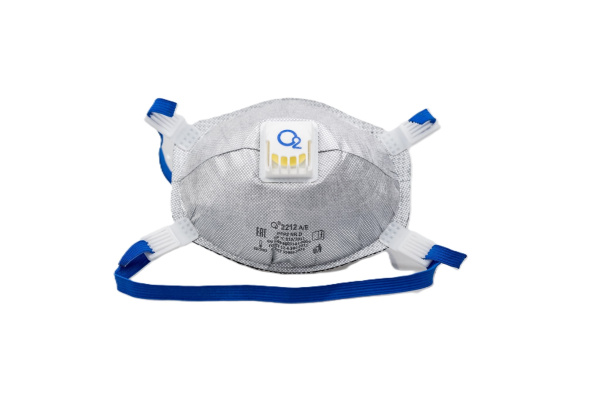 Полумаска О2 фильтрующая с клапаном для выдоха О2-2212А_Е FFP2 NR D