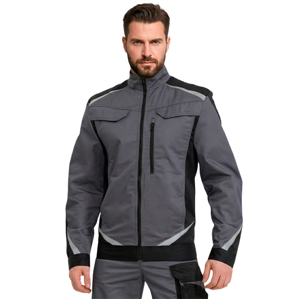 Куртка рабочая мужская летняя RONTA KR209 т.серый_черный