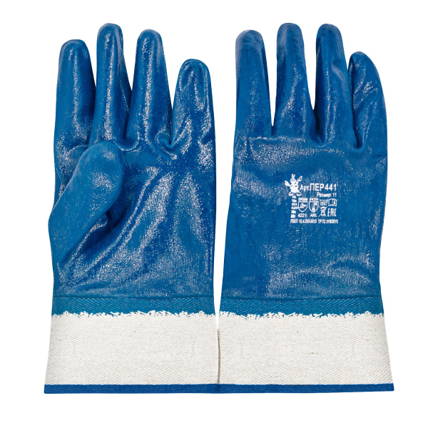 Перчатки НИТРИЛ манжет крага полный двойной облив (уп.12 пар)