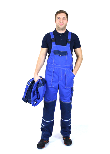 Костюм рабочий мужской NORDIC с полукомбинезоном, василек (4)