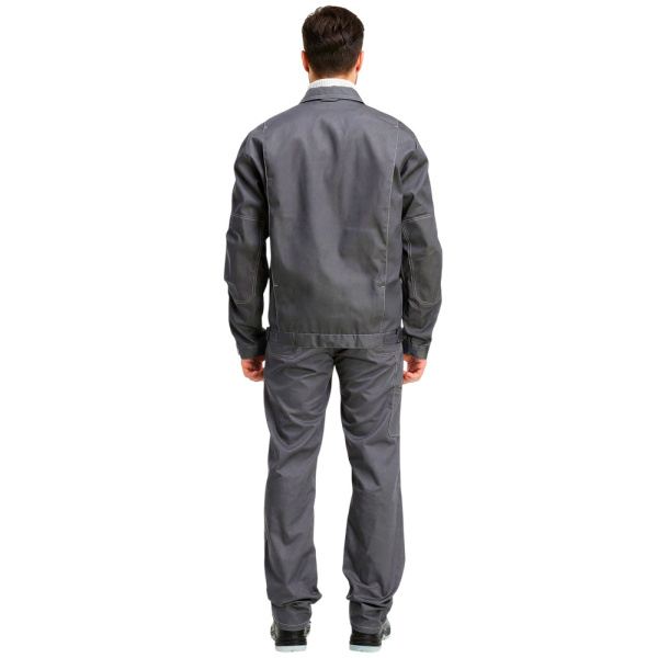 Куртка рабочая мужская летняя RONTA KR3080 т.серый_с.серый_красный(3)