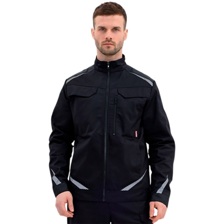 Куртка рабочая мужская летняя RONTA KR271 черная, арт КОС271.2(КР)