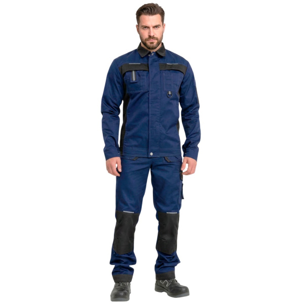 Куртка рабочая мужская летняя RONTA KR203 т.синий_черный(3)