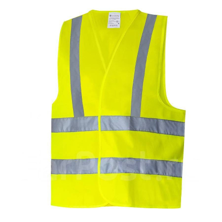 Жилет сигнальный ЖИЛ004 п_э, 120 гр, 4СОП (лимон)