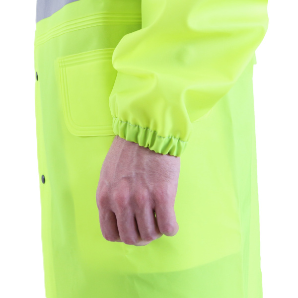 Плащ сигнальный повышенной видимости 3-й класс защиты, желтого цвета, модель НЕВА (Neva)(4)