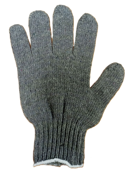 Перчатки рабочие 7,5 класс вязки (6 нитей) пш с ПВХ серые(3)