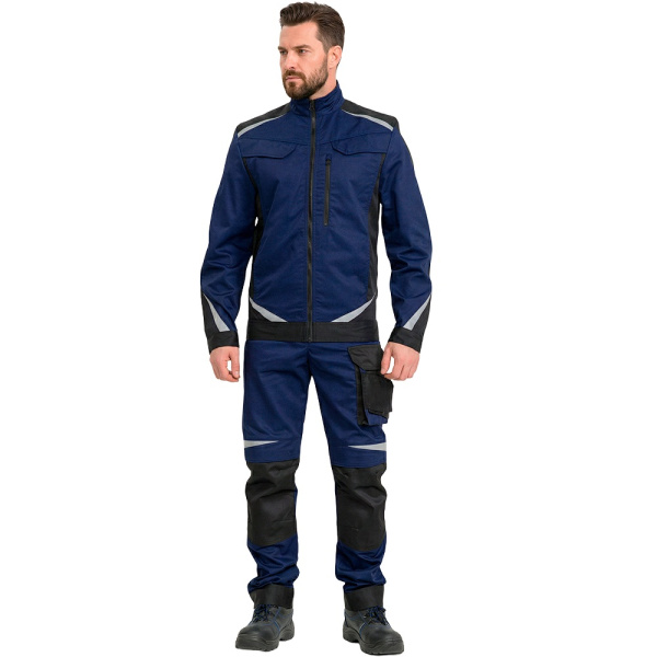 Куртка рабочая мужская летняя RONTA KR209 т.синий_черный(1)