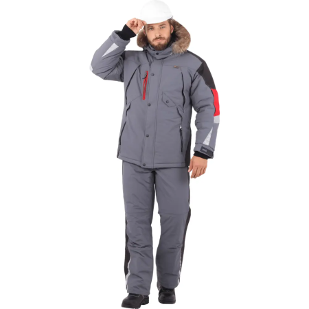 Куртка зимняя Хай-тек сер-крас-черн