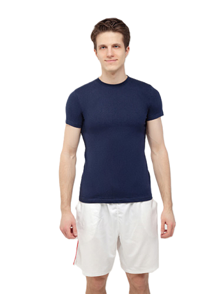 Футболка синяя, 100% хб