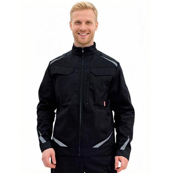 Куртка рабочая мужская летняя RONTA KR271 черная КОС271.2(КР)