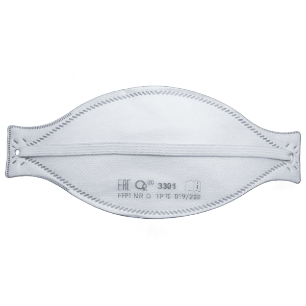 Полумаска О2 фильтрующая 3301 FFP1 NRD без клапана выдоха, текстильная резинка с регулировкой(1)