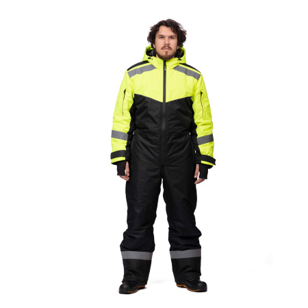 Комбинезон зимний АЛЬПИК черный  лимонный