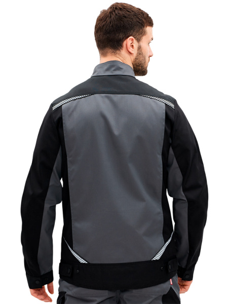 Куртка рабочая мужская летняя RONTA KR271 черная  т.серый_КОС271.1(КР)(1)