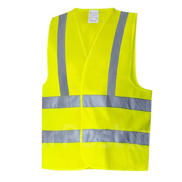 Жилет сигнальный ЖИЛ004 п_э, 120 гр, 4СОП (лимон)