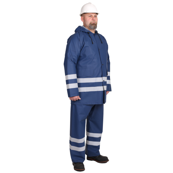 Костюм влагозащитный сигнальный ПВХ Нева Защита NV-044, темно-синий(2)