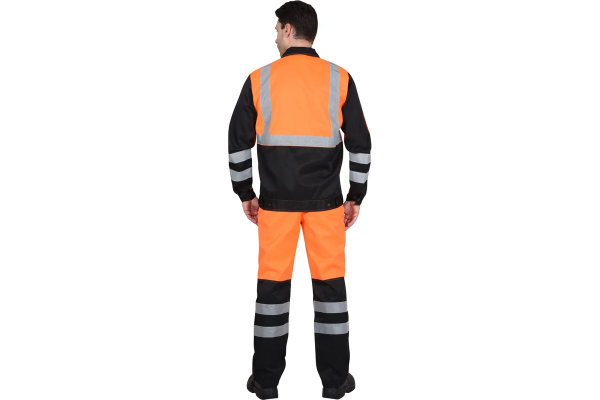 Костюм СИРИУС-Магистраль-Люкс (куртка+брюки) оранж_черн с СОП (1)