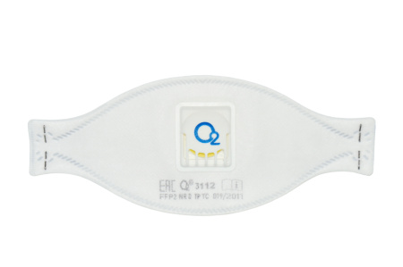 Полумаска О2 фильтрующая с клапаном для выдоха 3112 FFP2 NR D