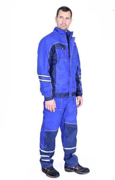 Костюм рабочий мужской NORDIC с брюками, василек