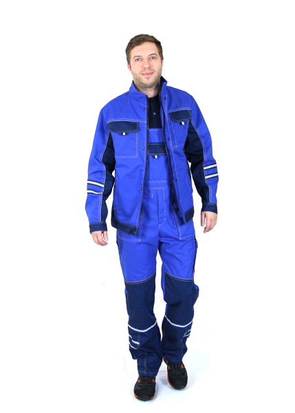 Костюм рабочий мужской NORDIC с полукомбинезоном, василек