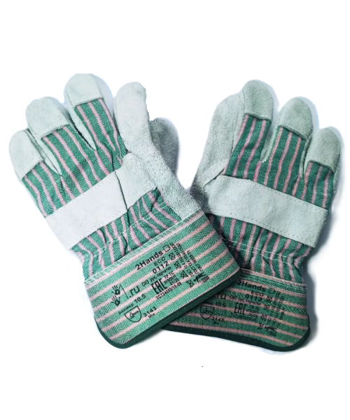 Перчатки спилковые комбинированные 2Hands 0112 ECO1