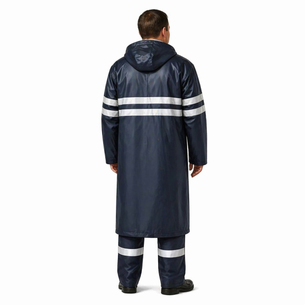 Плащ влагозащитный сигнальный ПВХ НЕВА (NEVA) АКВА NV-045, темно-синий(1)