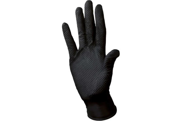 Перчатки нитриловые особопрочные CRYSTAL PRO черные