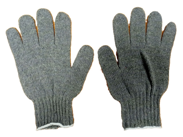 Перчатки рабочие 7,5 класс вязки (6 нитей) пш с ПВХ серые(1)