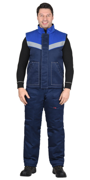 Жилет СИРИУС-НАВИГАТОР зимний синий с васильковым