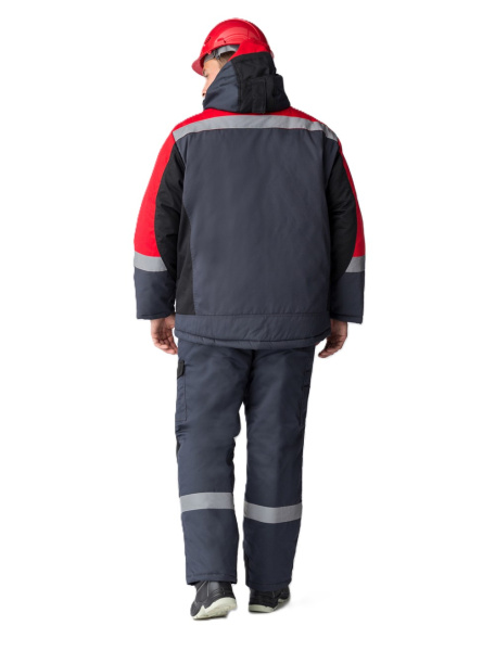 Костюм Фаворит-Мега  зимний, куртка дл., п_комб т.серый с черн. (1)