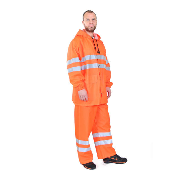 Костюм сигнальный мужской (куртка, брюки) модель НЕВА (NEVA) NF-04, оранжевый(2)