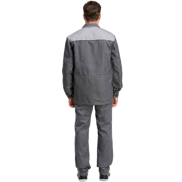 Куртка рабочая мужская летняя RONTA KR3090 т.серый_с.серый_красный(3)