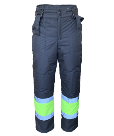 Брюки ИТР с СОП  утепленные цв.т.серый с лимоном