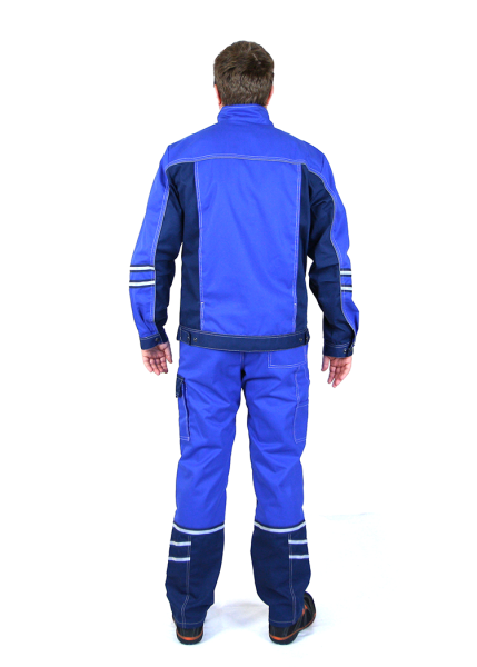Костюм рабочий мужской NORDIC с полукомбинезоном, василек (1)