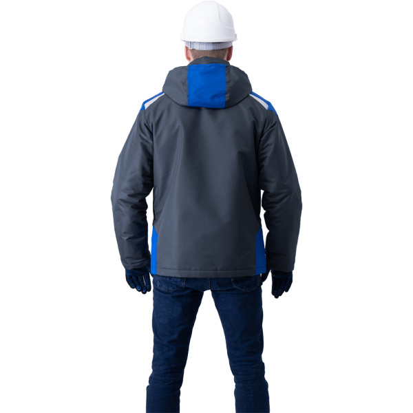 Куртка рабочая утепленная ШТУРМАН, серый-василёк (2)