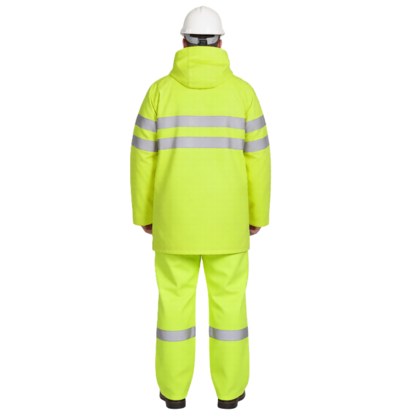 Костюм сигнальный мужской (куртка, брюки) желтого цвета, модель НЕВА (Neva), арт. NF-10(1)