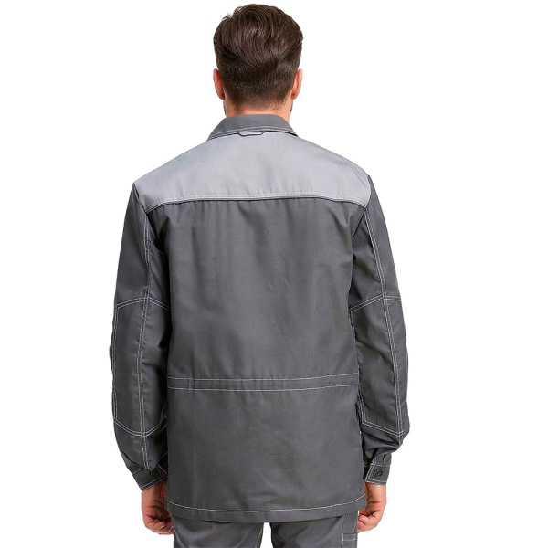 Куртка рабочая мужская летняя RONTA KR3090 т.серый_с.серый_красный(1)
