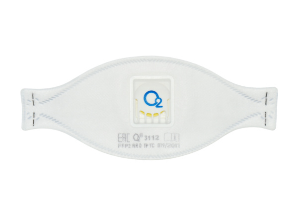 Полумаска О2 фильтрующая с клапаном для выдоха 3112 FFP2 NR D