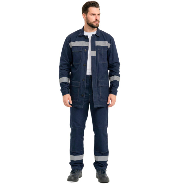 Костюм рабочий мужской летний RONTA KS821 (куртка с брюками) т.синий