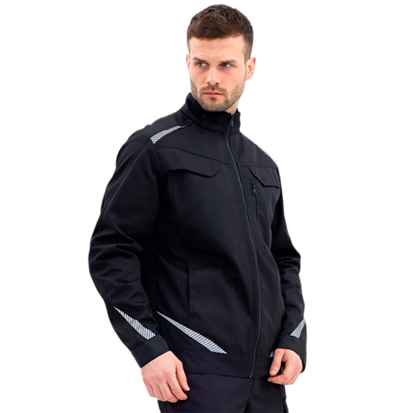 Куртка рабочая мужская летняя RONTA KR271 черная, арт КОС271.2(КР)(5)