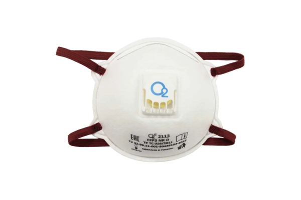 Полумаска O2 фильтрующая с клапаном для выдоха 2113 FFP3 NR D